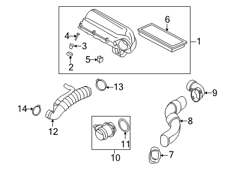 Intake Tube Diagram for 13712753070