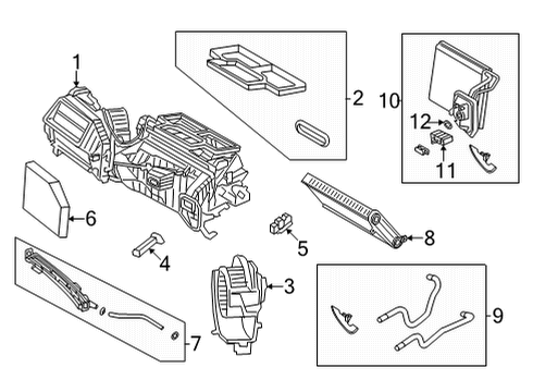 2022 BMW 230i A/C Evaporator & Heater Components Diagram