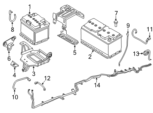 2022 BMW X3 M BATTERY CABLE NEGATIVE Diagram for 61128795681