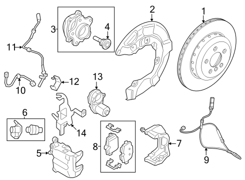 2024 BMW 430i Gran Coupe Rear Brakes Diagram 1