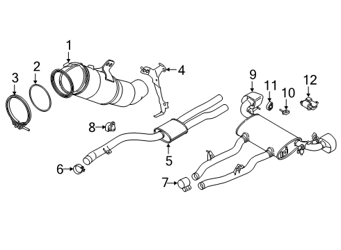 2023 BMW X4 Exhaust Components Diagram 3