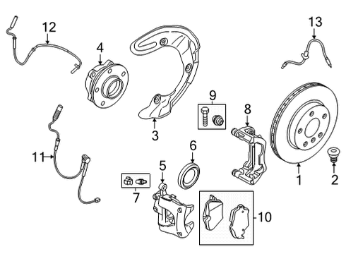 2022 BMW 228i Gran Coupe Front Brakes Diagram 2