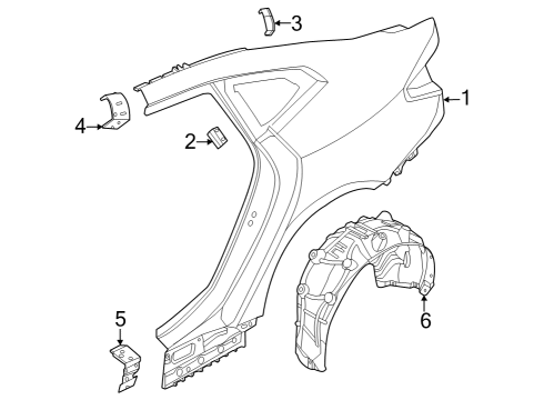 2023 BMW i4 Quarter Panel & Components Diagram