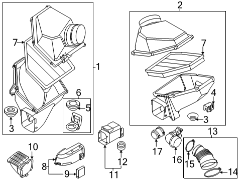 2024 BMW M8 Air Intake Diagram