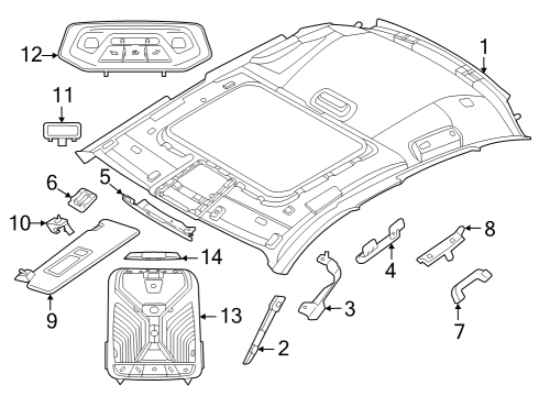 2023 BMW i4 Sunroof Diagram 1