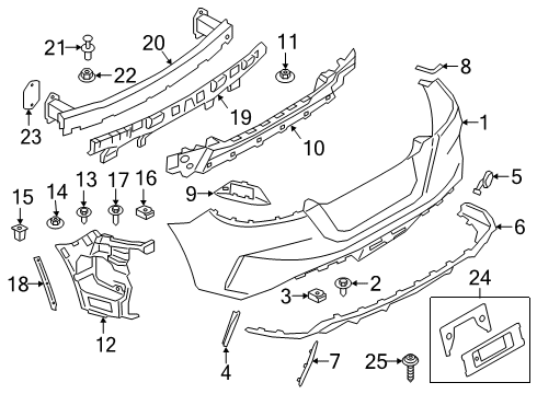 2022 BMW Z4 Bumper & Components - Rear Diagram 1