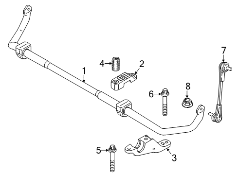 2023 BMW 540i xDrive Stabilizer Bar & Components - Front Diagram 3