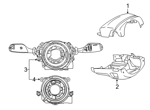 2021 BMW 750i xDrive Shroud, Switches & Levers Diagram