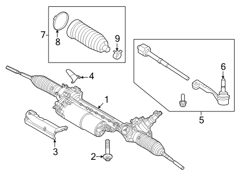 2022 BMW M440i Gran Coupe Steering Gear & Linkage Diagram