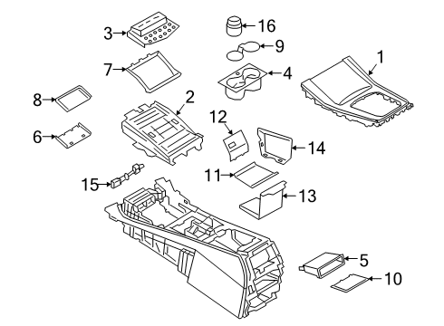 2021 BMW X5 Center Console Diagram 6