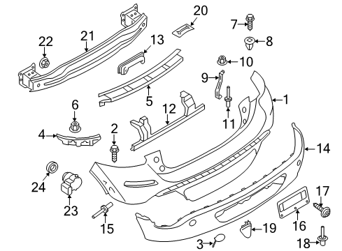 Guide, Centre Rear Diagram for 51129807144