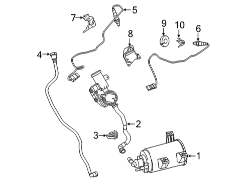 2024 BMW M8 Emission Components Diagram