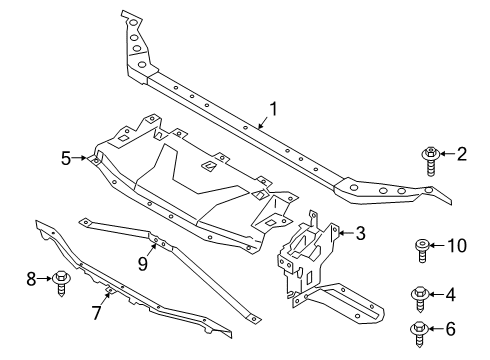 2022 BMW Z4 Radiator Support Diagram