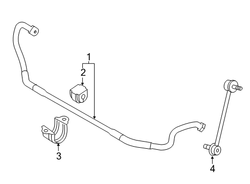 2021 BMW M240i xDrive Stabilizer Bar & Components - Front Diagram