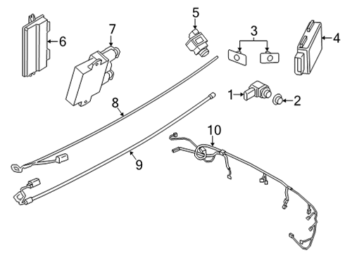 2021 BMW X6 ULTRASONIC SENSOR, COLOR COD Diagram for 66205A1F822