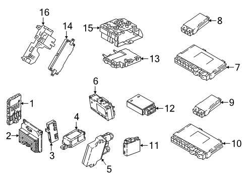 2020 BMW X5 POWER DISTRIBUTION BOX LIN M Diagram for 61355A44CE0