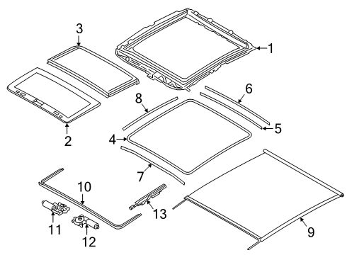 2023 BMW X2 Sunroof Diagram