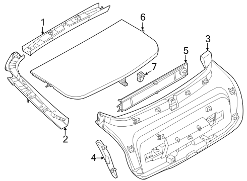 2022 BMW i4 Interior Trim - Lift Gate Diagram