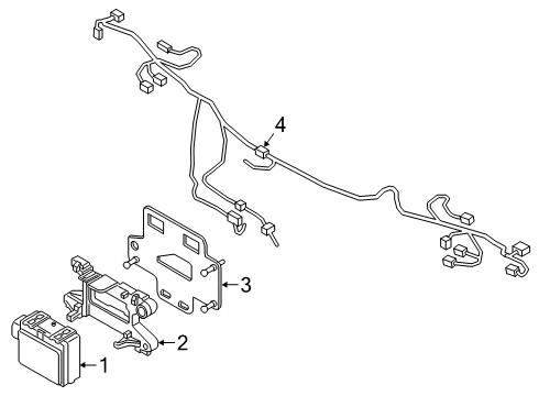 2022 BMW M340i Electrical Components - Front Bumper Diagram 2