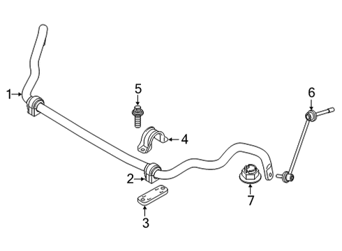 2023 BMW X6 Stabilizer Bar & Components - Front Diagram 2