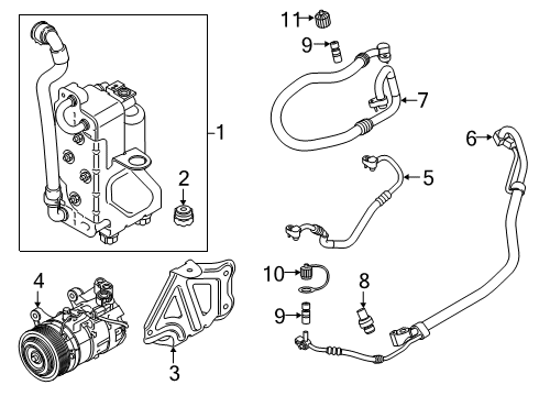 2022 BMW X5 A/C Condenser Diagram 2