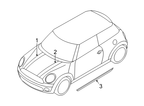 Trim Band Left Diagram for 51137464059