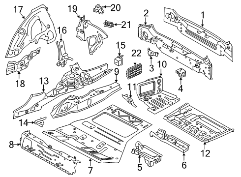 2023 BMW X4 M Rear Body Diagram