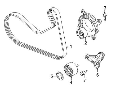 2021 BMW M4 Belts & Pulleys Diagram