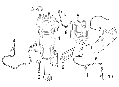 2023 BMW i7 Struts & Components - Rear Diagram