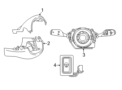 2023 BMW X2 Shroud, Switches & Levers Diagram