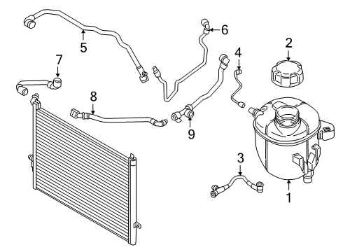 2021 BMW 540i HOSE SUCTION MODULE Diagram for 17129485193