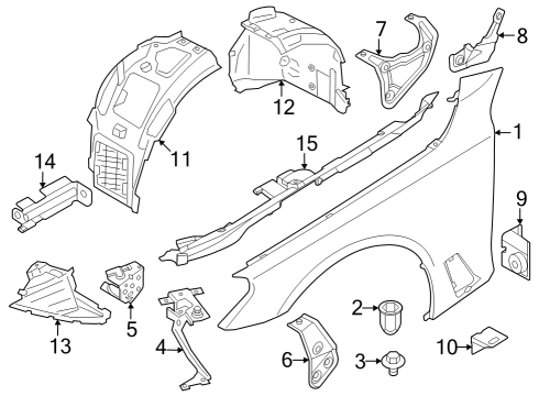 2023 BMW i7 COVER, WHEELHOUSING, REAR, F Diagram for 51759498279