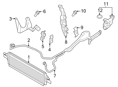 2022 BMW M340i BRACKET TRANSMISSION OIL COO Diagram for 17229423588