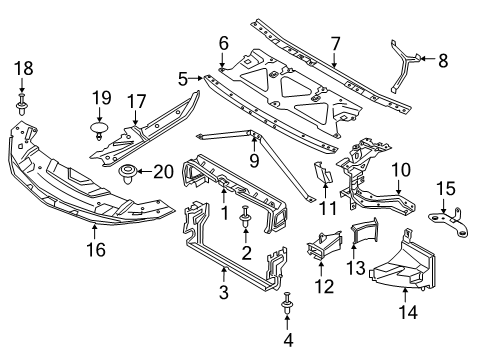 2021 BMW M760i xDrive Radiator Support Diagram