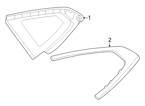 2023 BMW 430i Gran Coupe Glass & Hardware - Quarter Panel Diagram