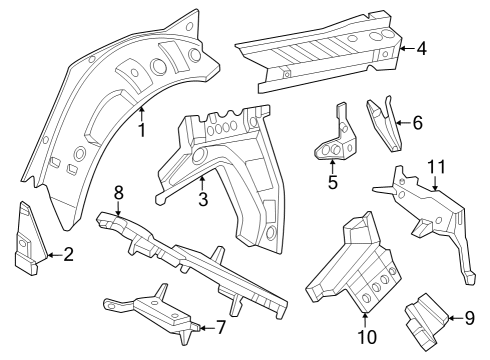 2024 BMW M440i Gran Coupe Inner Structure - Quarter Panel Diagram