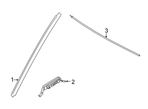 2022 BMW M4 Exterior Trim - Roof Diagram 1