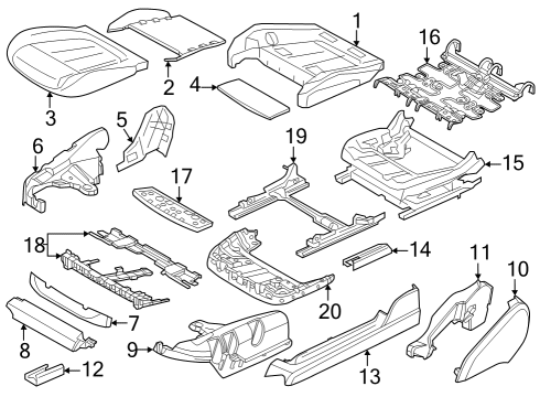 2024 BMW i7 Driver Seat Components Diagram 4