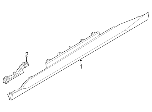 2023 BMW M240i DOOR SILL COVER, PRIMED RIGH Diagram for 51775A2E9C4