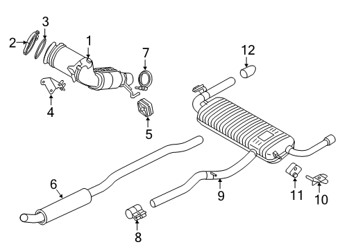 2021 BMW X2 Exhaust Components Diagram 1