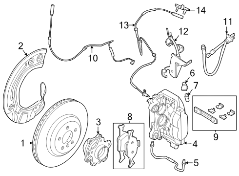 2024 BMW i4 Front Brakes Diagram 2