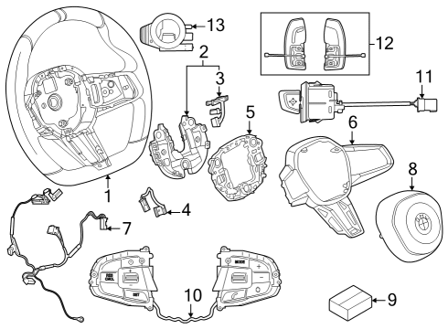 2023 BMW i7 SWITCH MFL Diagram for 61315A50911