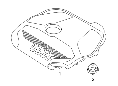 2024 BMW 228i Gran Coupe Engine Appearance Cover Diagram