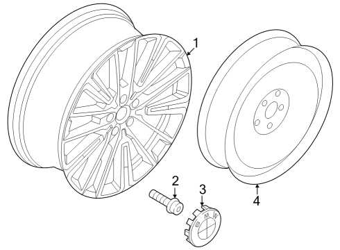 2024 BMW X1 DISC WHEEL LIGHT ALLOY FROZE Diagram for 36116898042