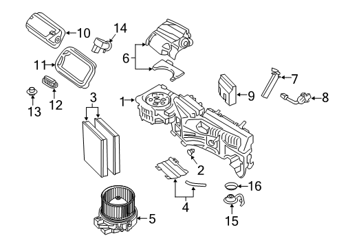 2021 BMW M850i xDrive Automatic Temperature Controls Diagram 1