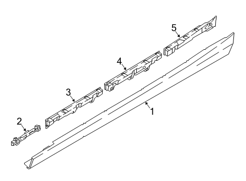 2021 BMW M2 Exterior Trim - Pillars Diagram