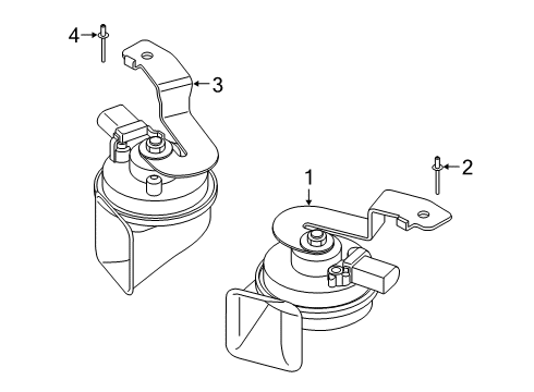 2021 BMW M850i xDrive Horn Diagram