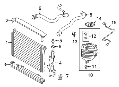 2022 BMW 430i xDrive RADIATOR Diagram for 17118666748