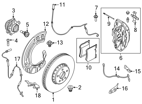 2022 BMW X5 Front Brakes Diagram 3