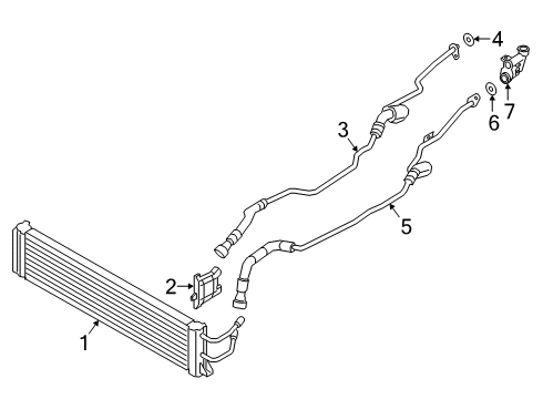 2022 BMW M550i xDrive Trans Oil Cooler Diagram